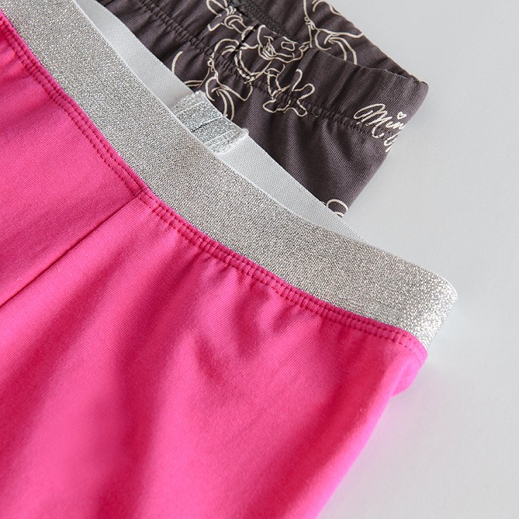 Minnie Mouse grey and pink leggings