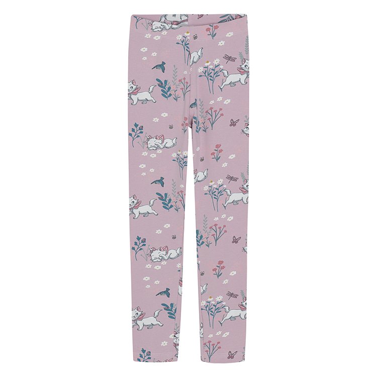 Marie Aristocats pink and green leggings