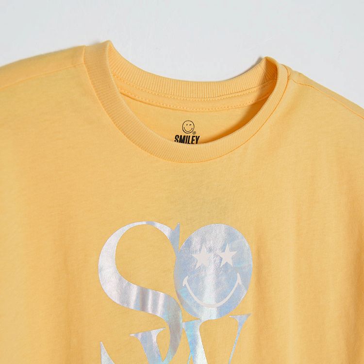 Yellow Smiley short sleeve T-shirt
