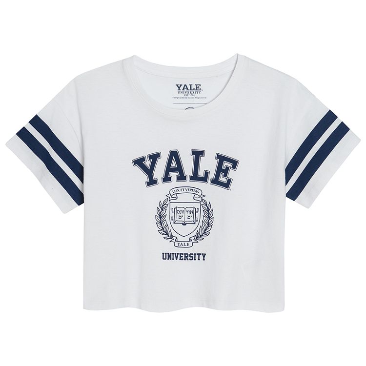 White Yale short sleeve T-shirt