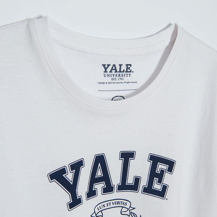 White Yale short sleeve T-shirt