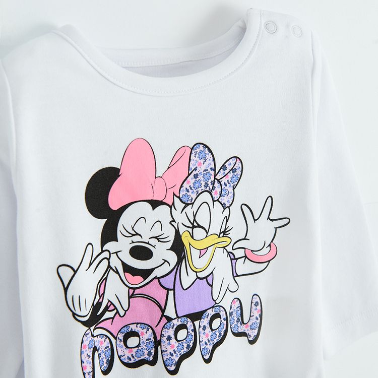 Minnie Mouse and Daisy Duck white long sleeve bodysuit