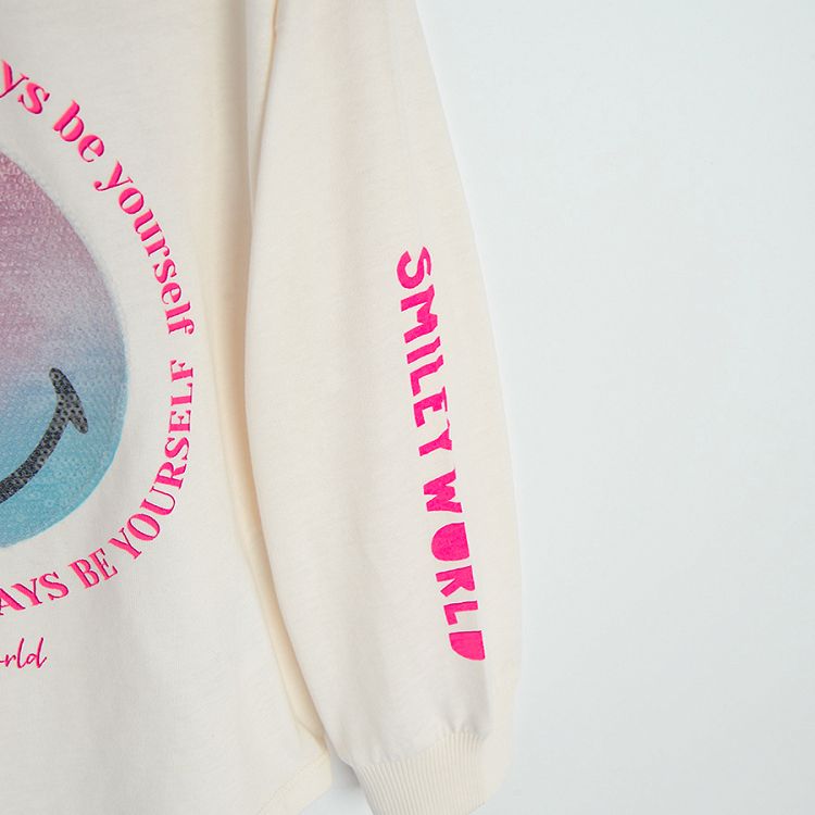 White Smiley sweatshirt