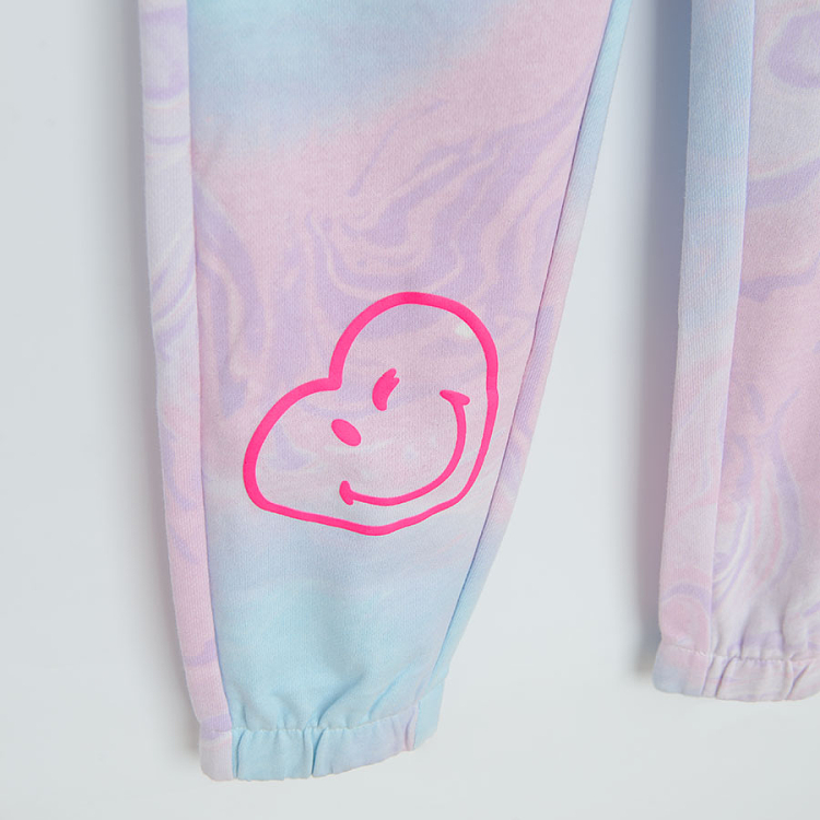 Pink tie dye jogging pants
