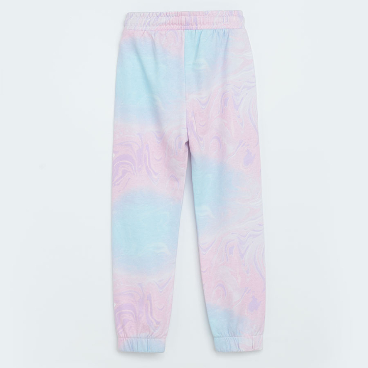 Pink tie dye jogging pants