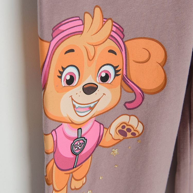 paw patrol brown grey leggings