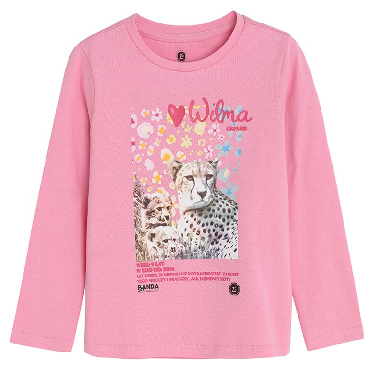 Wilma pink long sleeve blouse