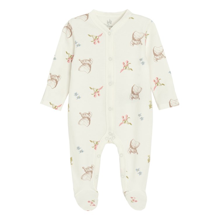 Dumbo the Elephant pink wrap long sleeve bodysuit, footed leggings, long sleeve footed overall and hat- 4 pieces