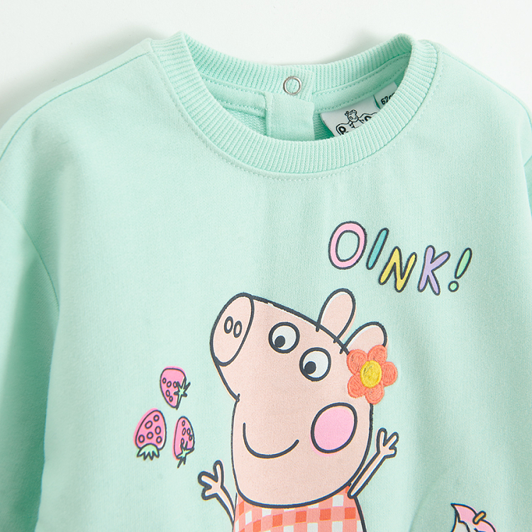 Φούτερ ανοιχτό πράσινο με στάμπα PEPPA PIG