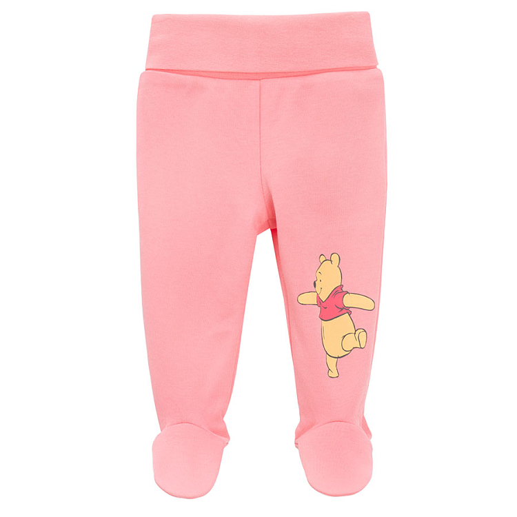Winnie the Pooh light pink and pink footed leggings - 2 pack