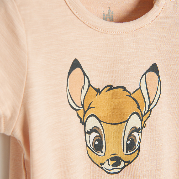 Bambi pink short sleeve bodysuits- 2 pack