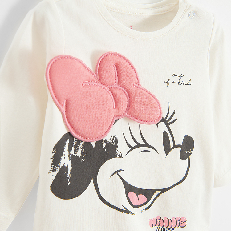 Μπλούζα  λευκή μακρυμάνικη MINNIE MOUSE