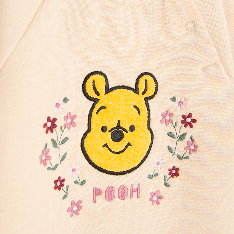 Φορμάκι ολόσωμο ροζ με κεντημένη στάμπα WINNIE THE POOH