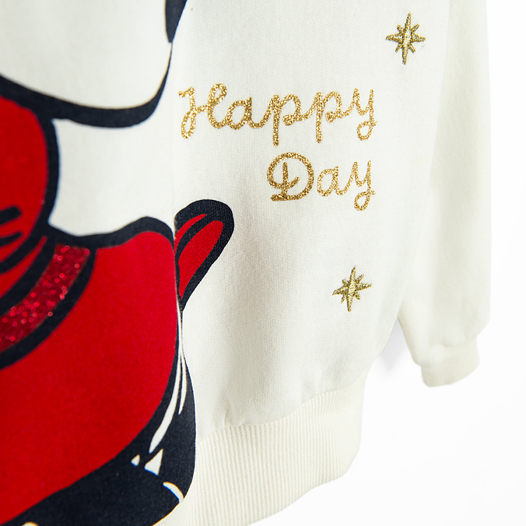 Φούτερ λευκό με στάμπα MINNIE MOUSE DISNEY