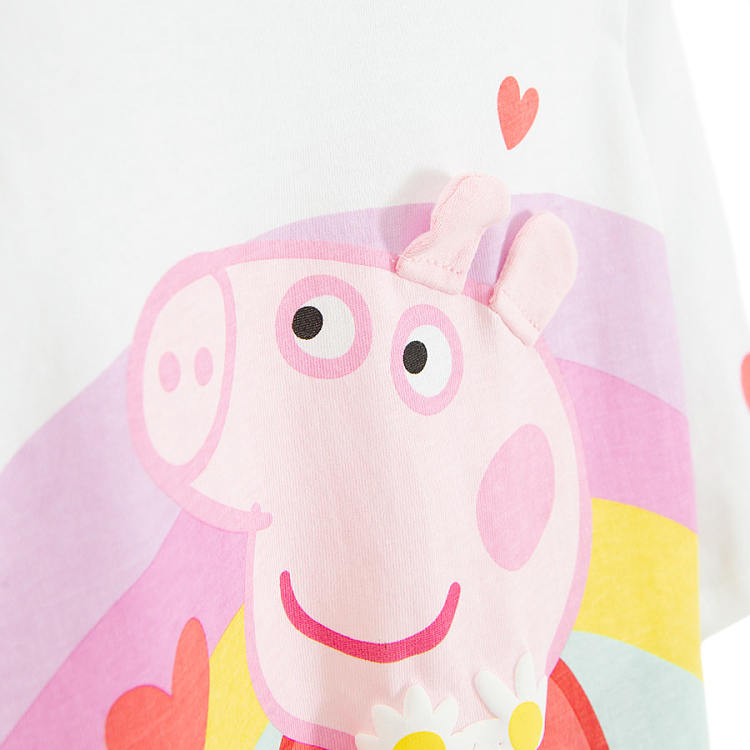 Μπλούζα μακρυμάνικη λευκή με στάμπα PEPPA PIG