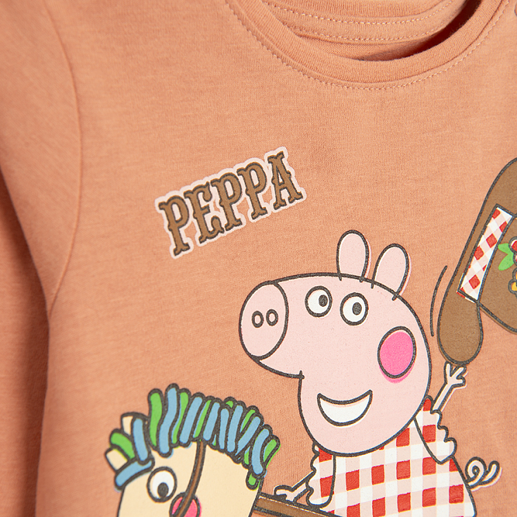 Μπλούζα καφέ ανοιχτό μακρυμάνικη PEPPA PIG
