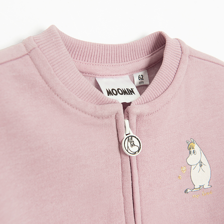 Ζακέτα ροζ με φερμουάρ MOOMINS