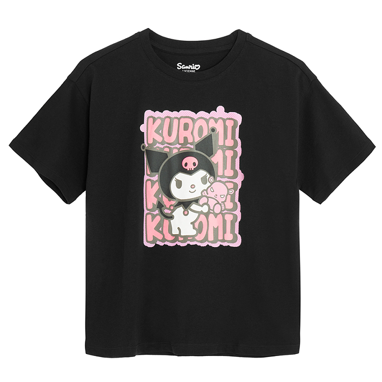 Μπλούζα μαύρη κοντομάνικη KUROMI