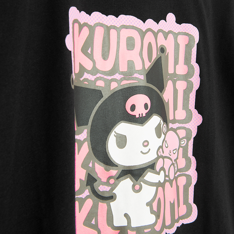 Μπλούζα μαύρη κοντομάνικη KUROMI
