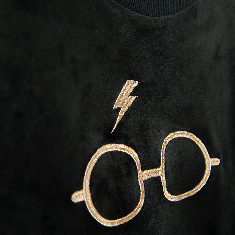 Φούτερ μαύρο βελουτέ HARRY POTTER