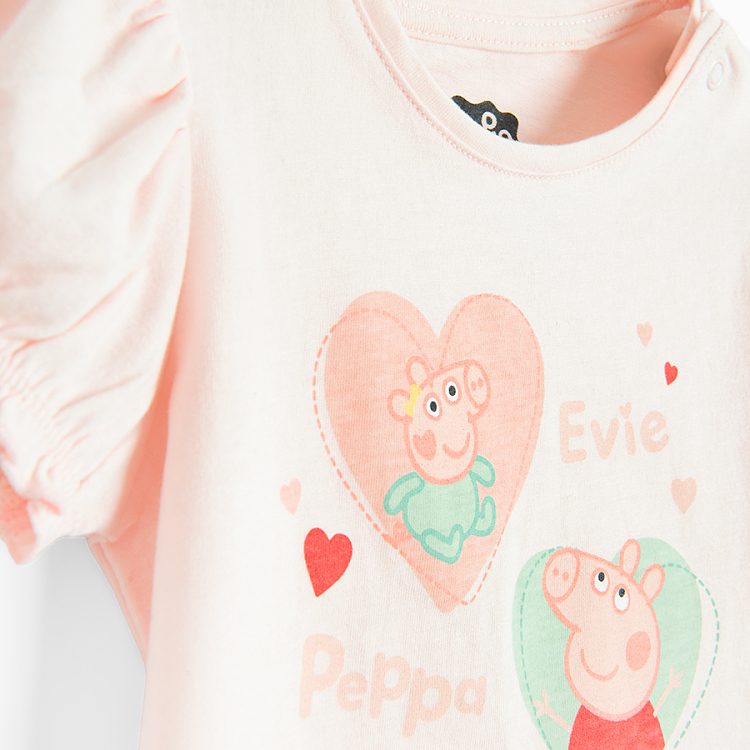 Μπλούζα κοντομάνικη ροζ με στάμπα PEPPA PIG