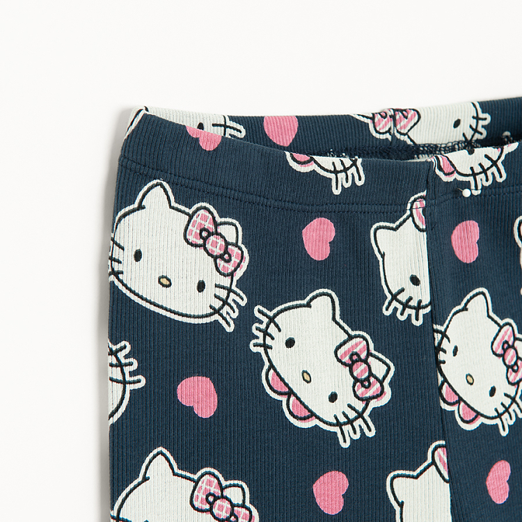 Κολάν καμπάνα μπλε με στάμπα καρδούλες HELLO KITTY