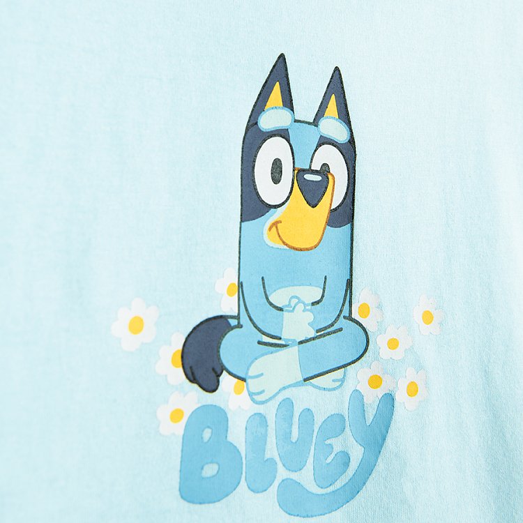 Μπλούζα κοντομάνικη γαλάζια με στάμπα BLUEY