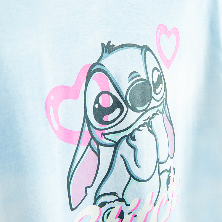 Μπλούζα γαλάζια κοντομάνικη LILO & STITCH