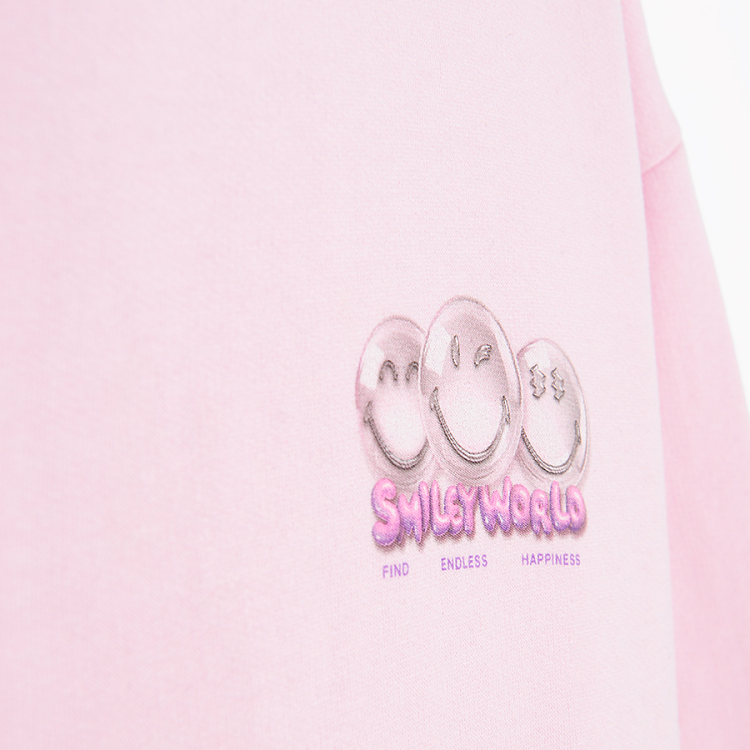 Φούτερ ροζ με κουκούλα SMILEYWORLD