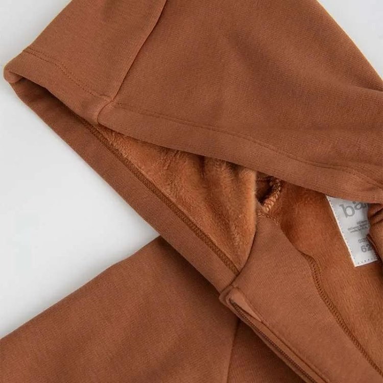 Chip and Dale brown hooded zip through sweatshirt