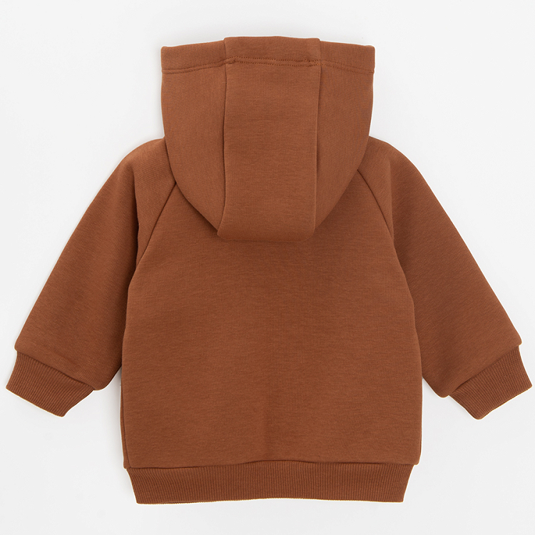 Chip and Dale brown hooded zip through sweatshirt