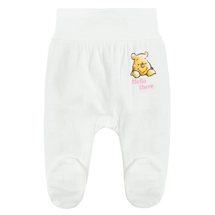 Winne the Pooh white and pink fotted leggings