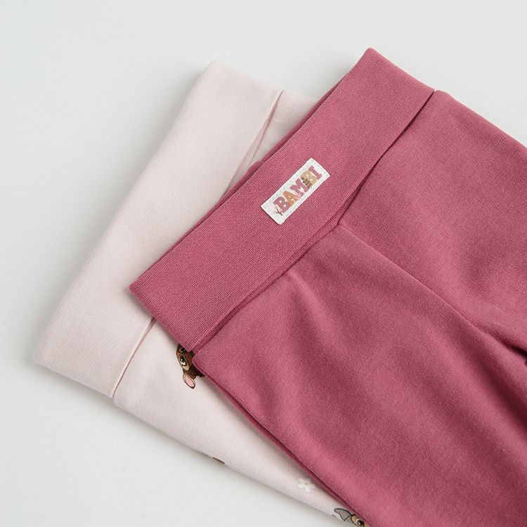 Παντελόνι 2 τμχ ροζ με στάμπα ήρωες BAMBI ΤΟ ΕΛΑΦΑΚΙ