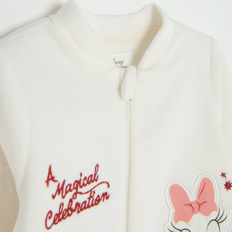 Daisy Duck white footed overall with side zipper