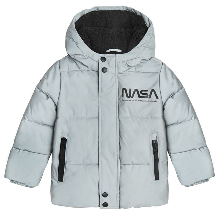 NASA silver hooded jacket