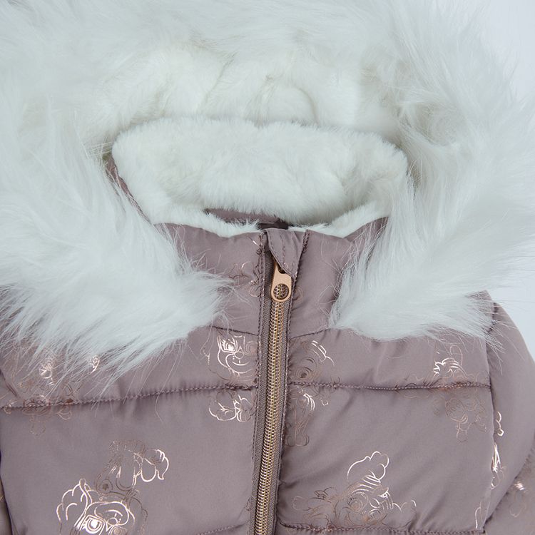 Paw Patrol zip through jacket with furlike hood and mittens