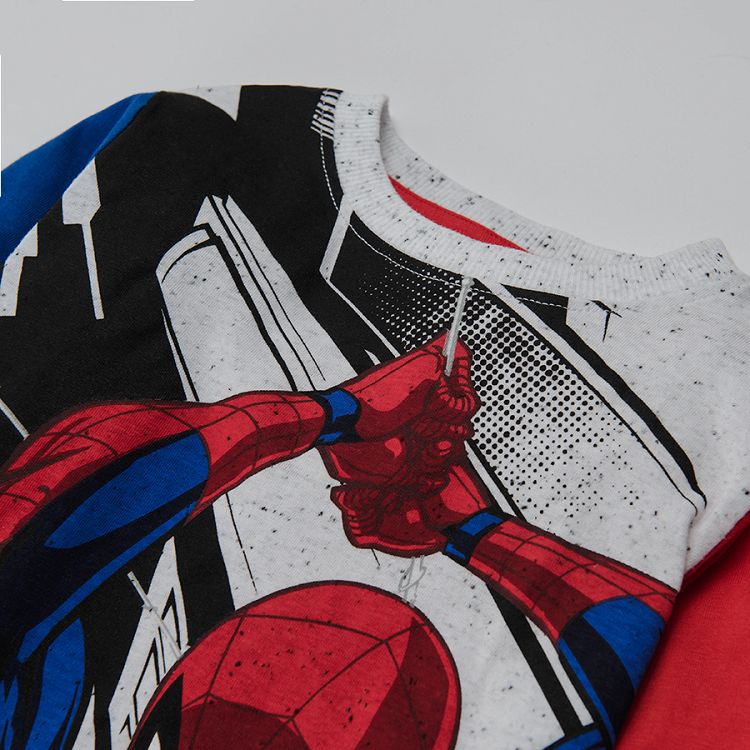 Πυτζάμα σετ μπλούζα μακρυμάνικη και παντελόνι με στάμπα Spiderman