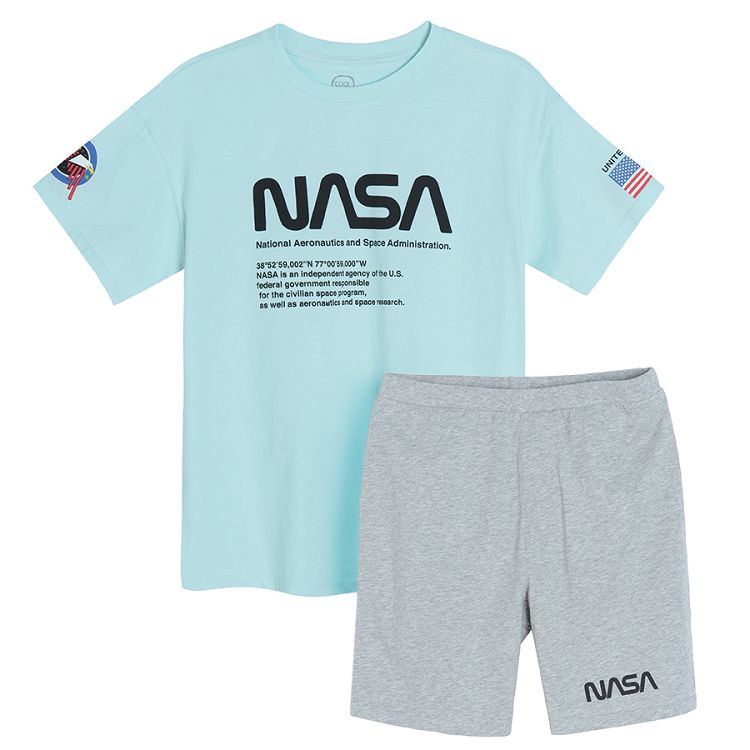 NASA short sleeve and shorts pyjamas