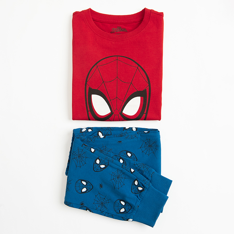 Spiderman red long sleeve blouse and blue pants pyjamas