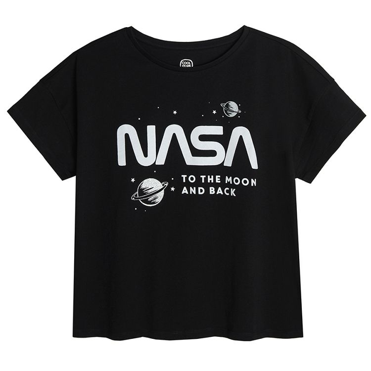 Πυτζάμα σετ μπλούζα κοντομάνικη και σορτς με στάμπα πλανήτες, NASA
