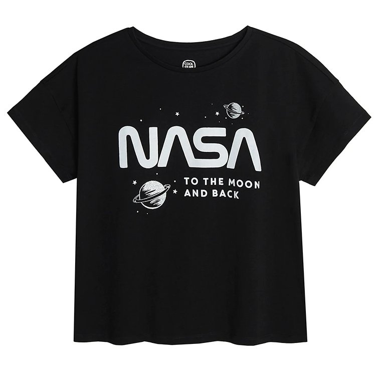 NASA short sleeve blouse and shorts pyjamas with planets print