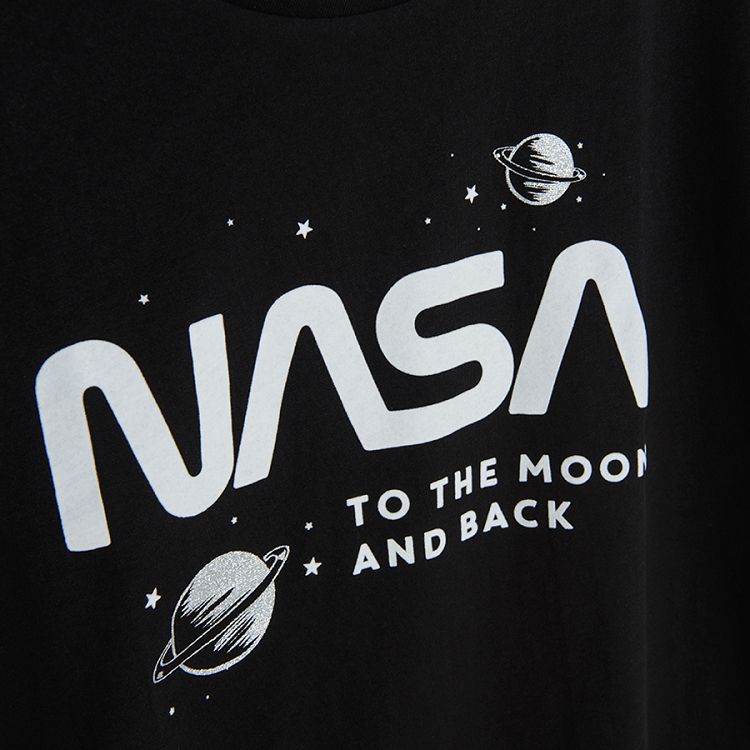 NASA short sleeve blouse and shorts pyjamas with planets print
