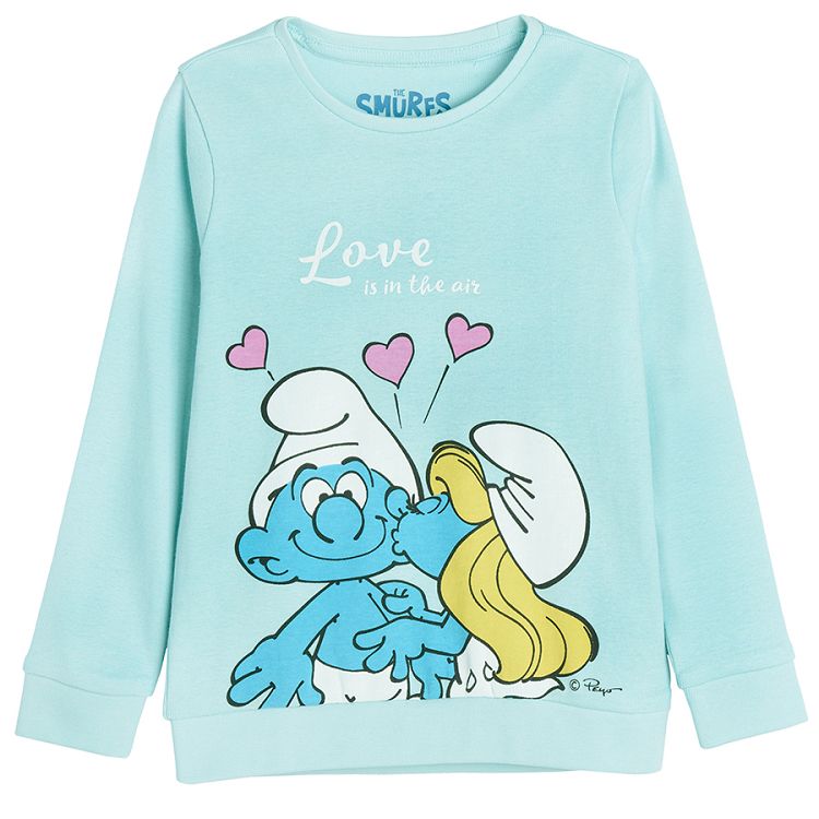 Smurfs pyjamas long sleeve blouse and pants