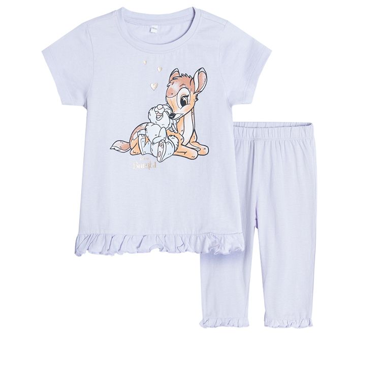 Bambi violet short sleeve and pants pyjamas
