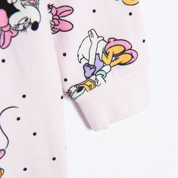 Ολόσωμη πυτζάμα ροζ με στάμπα Minnie Mouse
