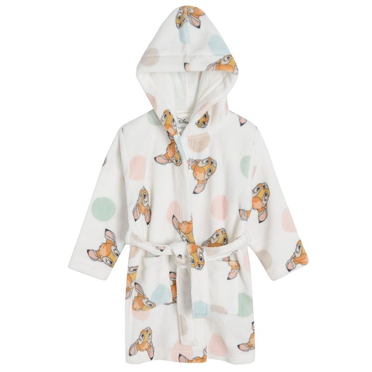 Bambi cream hooded bathrobe