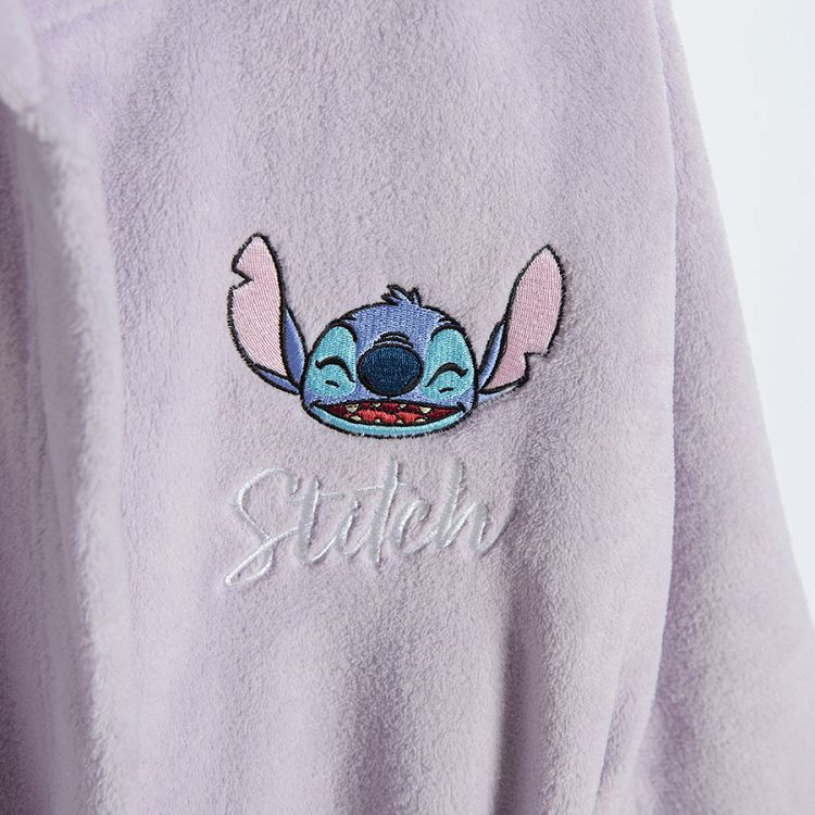Lilo & Stich lilac hooded bathrobe