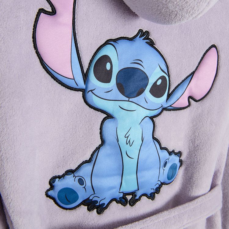 Lilo & Stich lilac hooded bathrobe