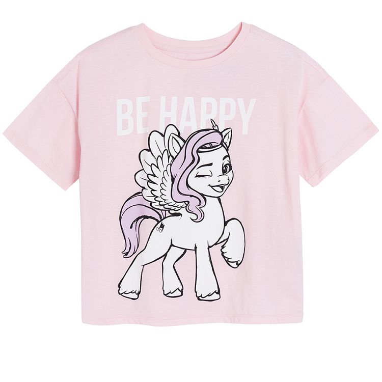 Πυτζάμες σετ κοντομάνικη μπλούζα και σορτς με θέμα My little Pony