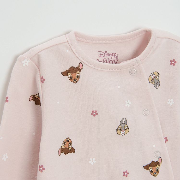 Bambie footed overall with side clips- 2 pack